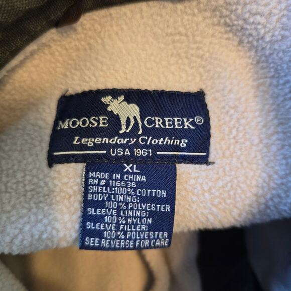 Moose Creek Shacket Men's XL Brown Canvas Fleece Lined Workwear Utility Heavy - Picture 7 of 11